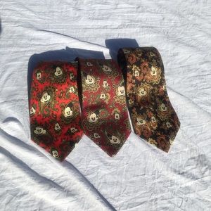 Set of 3 Paisley Mickey Ties